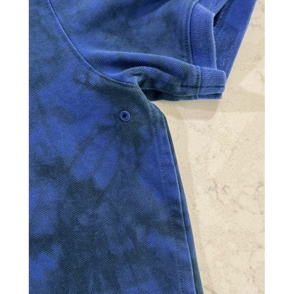 Nike Polo Shirt Mens Large Blue Black Fog Wash Tie Dye Dri-FIT Golf CI9769-455 - Picture 7 of 11